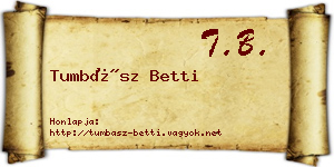 Tumbász Betti névjegykártya